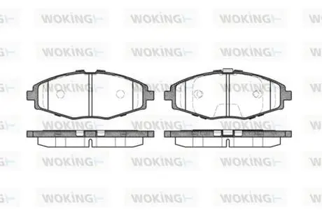 P796300 Колодки гальмівні дискові, комплект WOKING підбір по vin на Brocar