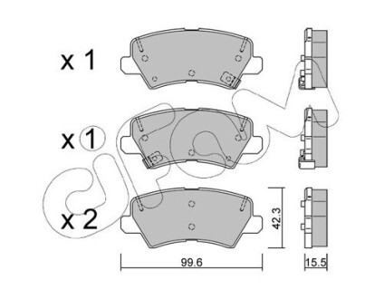 82211660 KLOCKI HAMULC. KIA PICANTO 17- TYŁ CIFAM підбір по vin на Brocar