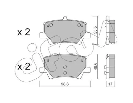 82211870 KLOCKI HAMULC. VOLVO XC40 17- TYŁ CIFAM подбор по vin на Brocar