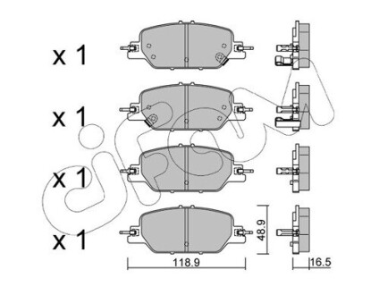 82211540 KLOCKI HAMULC. HONDA CR-V 17- TYŁ CIFAM підбір по vin на Brocar