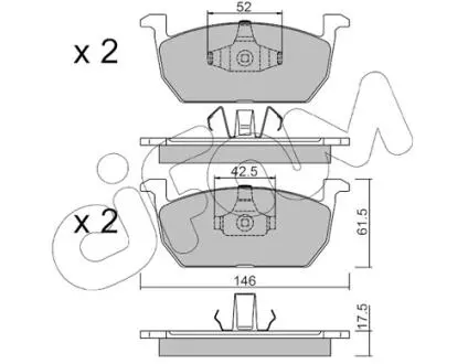 82212140 KLOCKI HAMULC. VW POLO 17- PRZÓD CIFAM підбір по vin на Brocar