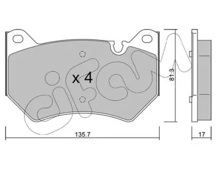 82211700 KLOCKI HAMULC. AUDI Q5 16- PRZÓD CIFAM підбір по vin на Brocar