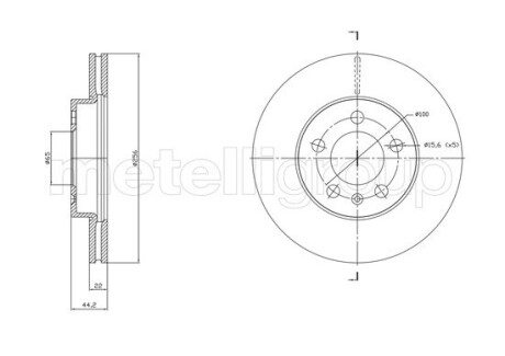 8001843C TARCZA HAMULC. VW POLO 17- PRZÓD CIFAM підбір по vin на Brocar