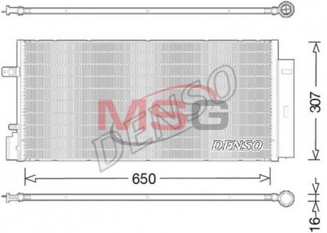 DCN20024 Радиатор кондиционера DENSO підбір по vin на Brocar