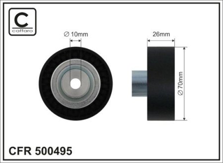 500495 Ролик CAFFARO підбір по vin на Brocar