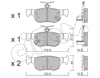 82212260 KLOCKI HAMULC. MAZDA 3 18- TYŁ CIFAM підбір по vin на Brocar