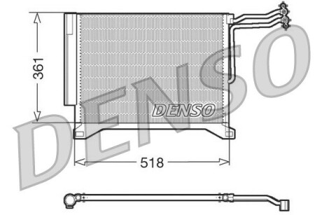 DCN05100 Радіатор кондиціонера DENSO підбір по vin на Brocar