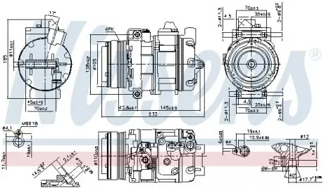 890292 Компресор кондиціонера NISSENS підбір по vin на Brocar