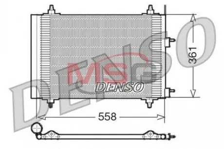 DCN21015 Радіатор кондиціонера DENSO підбір по vin на Brocar