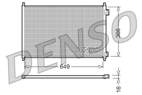 DCN40006 Радіатор кондиціонера DENSO підбір по vin на Brocar