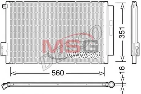 DCN09043 Радіатор кондиціонера DENSO підбір по vin на Brocar