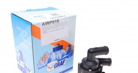 AWP016 Насос системи охолодження (додатковий) Audi A3/A5/A6/Q3/Skoda Octavia/SuperB/Yeti 08-/VW T6 15- GRAF підбір по vin на Brocar