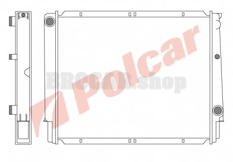 9032081 Радиатор двигателя 960 90- POLCAR подбор по vin на Brocar