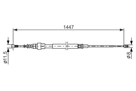 1987477802 PARKING BRAKE CABLE BOSCH підбір по vin на Brocar