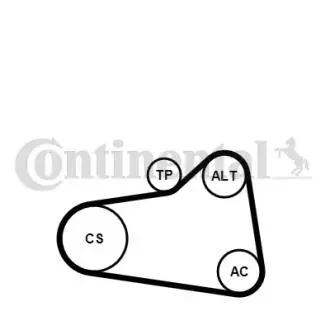 6PK905EXTRAK1 Комплект (ремінь+ролики) CONTITECH підбір по vin на Brocar