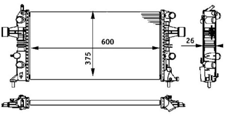 CR237000S Chłodnica ASTRA G MAHLE / KNECHT підбір по vin на Brocar