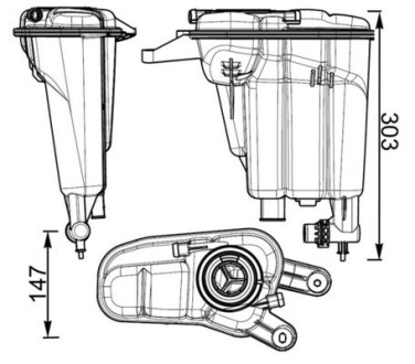 CRT95000S Розширювальний бачок MAHLE / KNECHT підбір по vin на Brocar