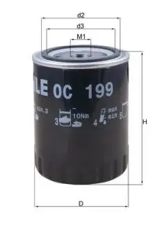 OC199 Фильтр масляный MAHLE / KNECHT подбор по vin на Brocar