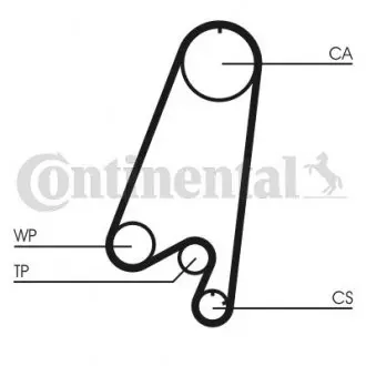 CT910WP1 Комплект ГРМ + помпа Daewoo Matiz 0.8/Chevrolet Spark 0.8 00-06 (25х107z) CONTITECH подбор по vin на Brocar