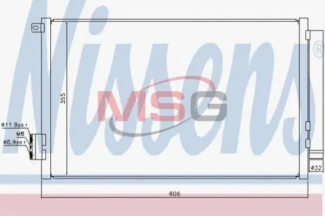 940396 Конденсер кондиціонера NISSENS підбір по vin на Brocar