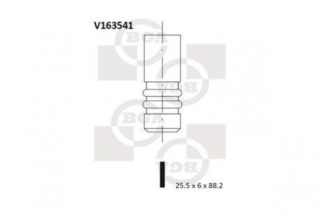 V163541 Клапан двигателя BGA підбір по vin на Brocar