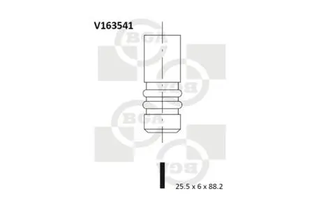 V163541 Клапан двигателя BGA подбор по vin на Brocar
