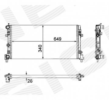 RA640012Q Радіатор SIGNEDA підбір по vin на Brocar