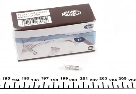 003722100000 Автолампа T5 MAGNETI MARELLI 003722100000 MAGNETI MARELLI підбір по vin на Brocar