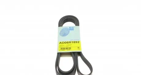 AD06R1892 Ремінь генератора BMW X5/ Ford Focus 1.4-1.6 16V 98-/ Chevrolet Evanda/ Rezzo 2.0 05- (6PK1892) BLUE PRINT підбір по vin на Brocar