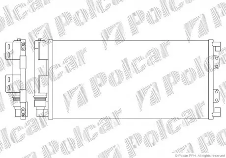 4310K8C2 Радиатор кондиционера L.ROVER FREELANDER POLCAR подбор по vin на Brocar