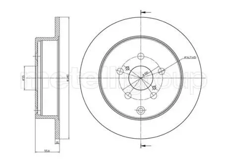 8001010C Тормозной диск CIFAM підбір по vin на Brocar