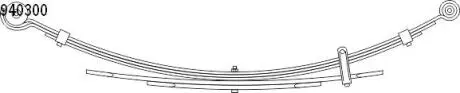 1094030000 Рессора листовая VW Amarok (10-) (10.940.300.00) CS Germany CS Germany подбор по vin на Brocar