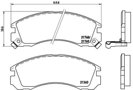 P54017X Гальмівні колодки дискові BREMBO підбір по vin на Brocar