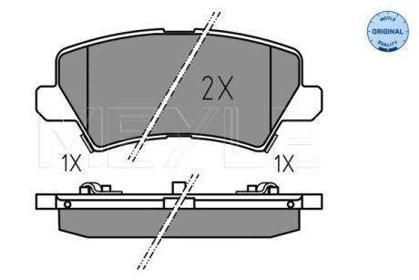 0252290115 Колодки гальмівні дискові / комплект 4 шт/ MEYLE підбір по vin на Brocar