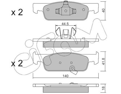 8229752 KLOCKI HAMULC. SMART FORTWO 16- PRZÓD CIFAM підбір по vin на Brocar