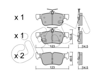 82210401 KLOCKI HAMULC. FORD FOCUS IV 18- TYŁ CIFAM подбор по vin на Brocar