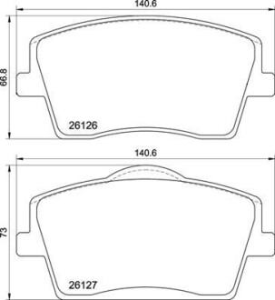 P86031 Тормозные колодки дисковые BREMBO підбір по vin на Brocar