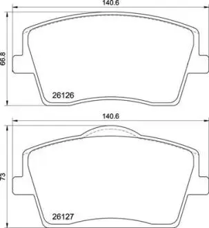 P86031 Гальмівні колодки дискові BREMBO підбір по vin на Brocar