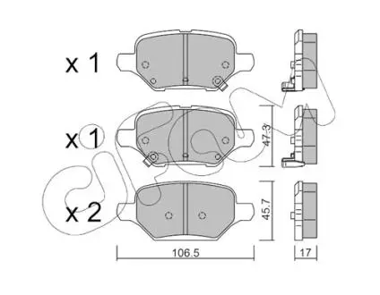 82212130 KLOCKI HAMULC. OPEL MOKKA 18- TYŁ CIFAM підбір по vin на Brocar