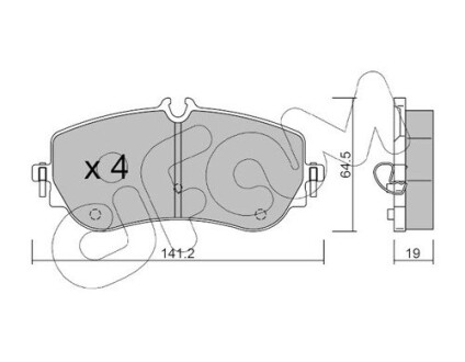 82211750 KLOCKI HAMULC. VW CRAFTER 16- TYŁ CIFAM подбор по vin на Brocar