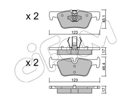 8229620 Колодки торм. зад. F30/F31/F34/F35/F80/X3(F25) CIFAM підбір по vin на Brocar