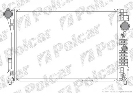 5070083 Радіатор охолодження POLCAR підбір по vin на Brocar