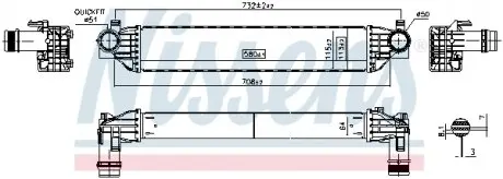 961558 Інтеркулер NISSENS підбір по vin на Brocar