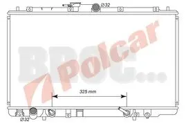 3818087 Радіатор двигуна ACCORD 98- POLCAR підбір по vin на Brocar