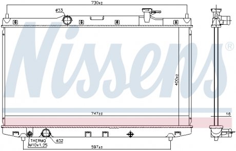 606841 CHŁODNICA HONDA ACCORD 13- NISSENS подбор по vin на Brocar