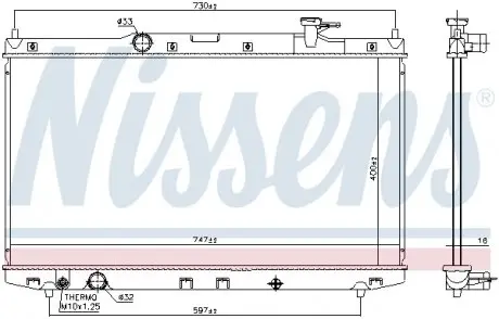 606841 Радіатор NISSENS підбір по vin на Brocar
