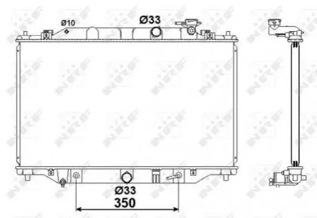 58417 Радіатор охолодження Mazda CX-5 2.2D 12-17 NRF підбір по vin на Brocar
