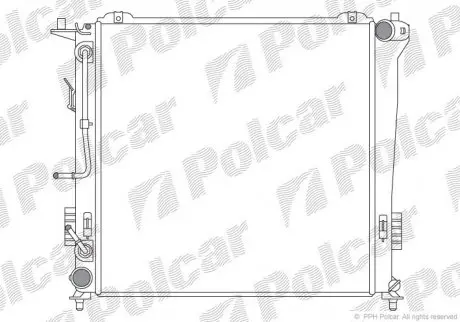 4015084X Радиатор двигателя ELANTRA POLCAR подбор по vin на Brocar