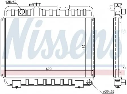 62581 Радіатор NISSENS підбір по vin на Brocar
