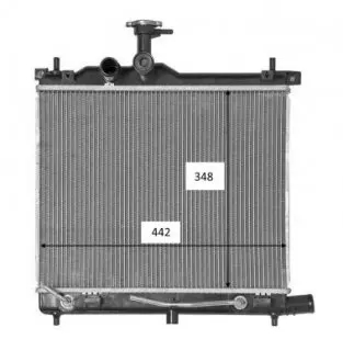 58460 Радиатор охлаждения Hyundai I10 1.2 08-13 (АКПП) NRF подбор по vin на Brocar